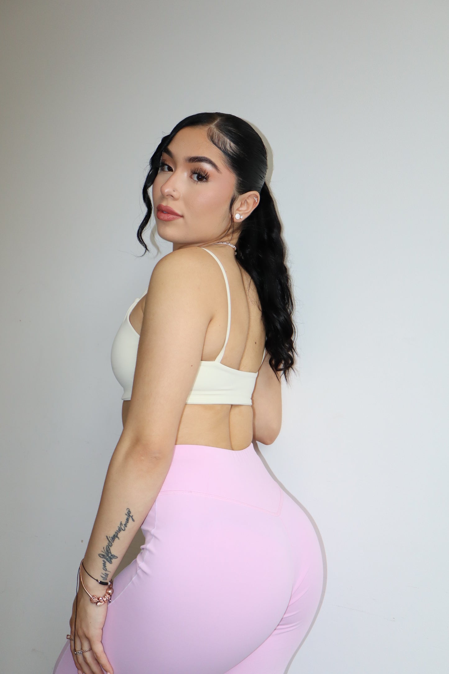 Cream Sports Bra