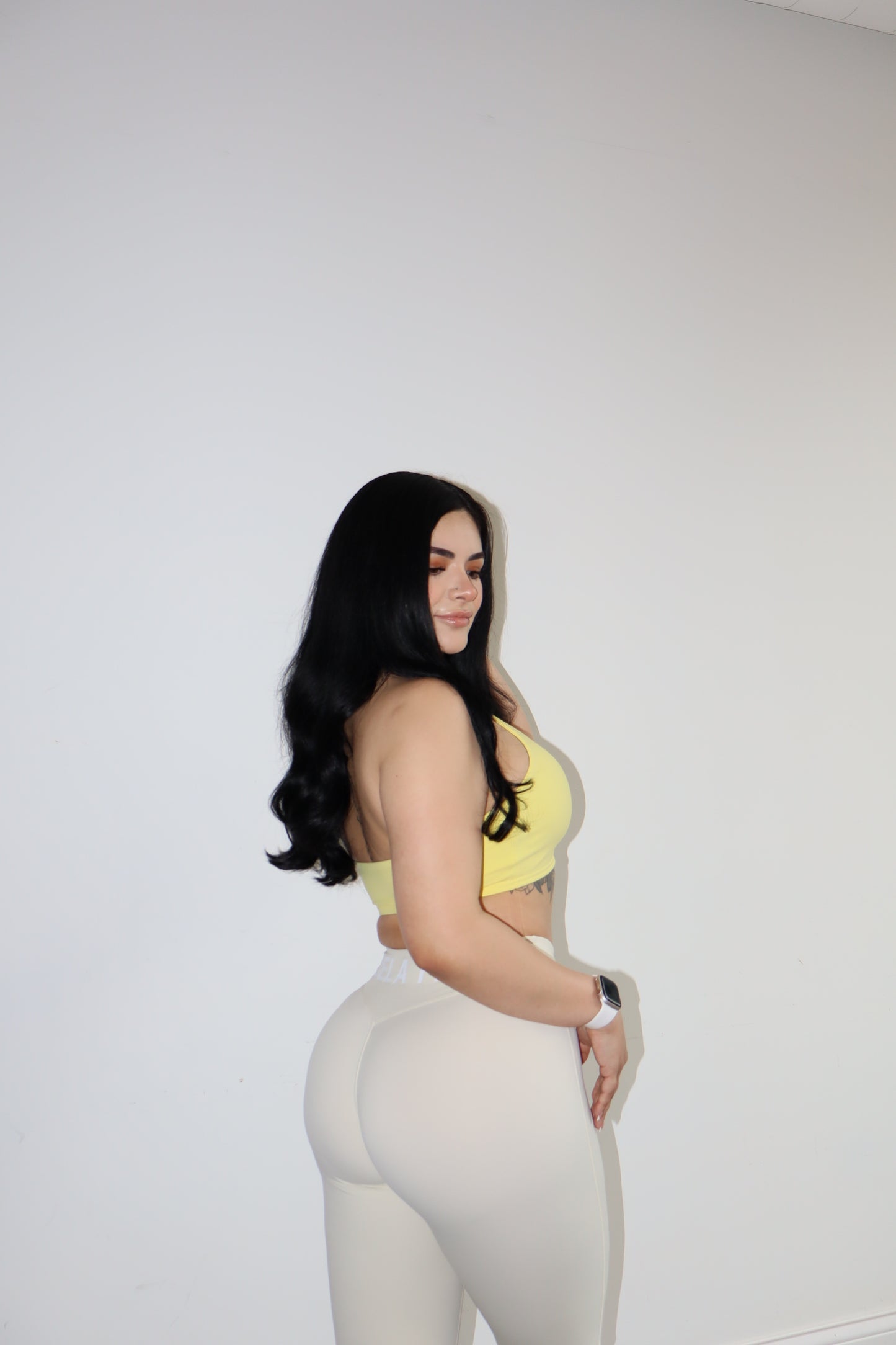 Cream Sculpt Wide-Leg Leggings