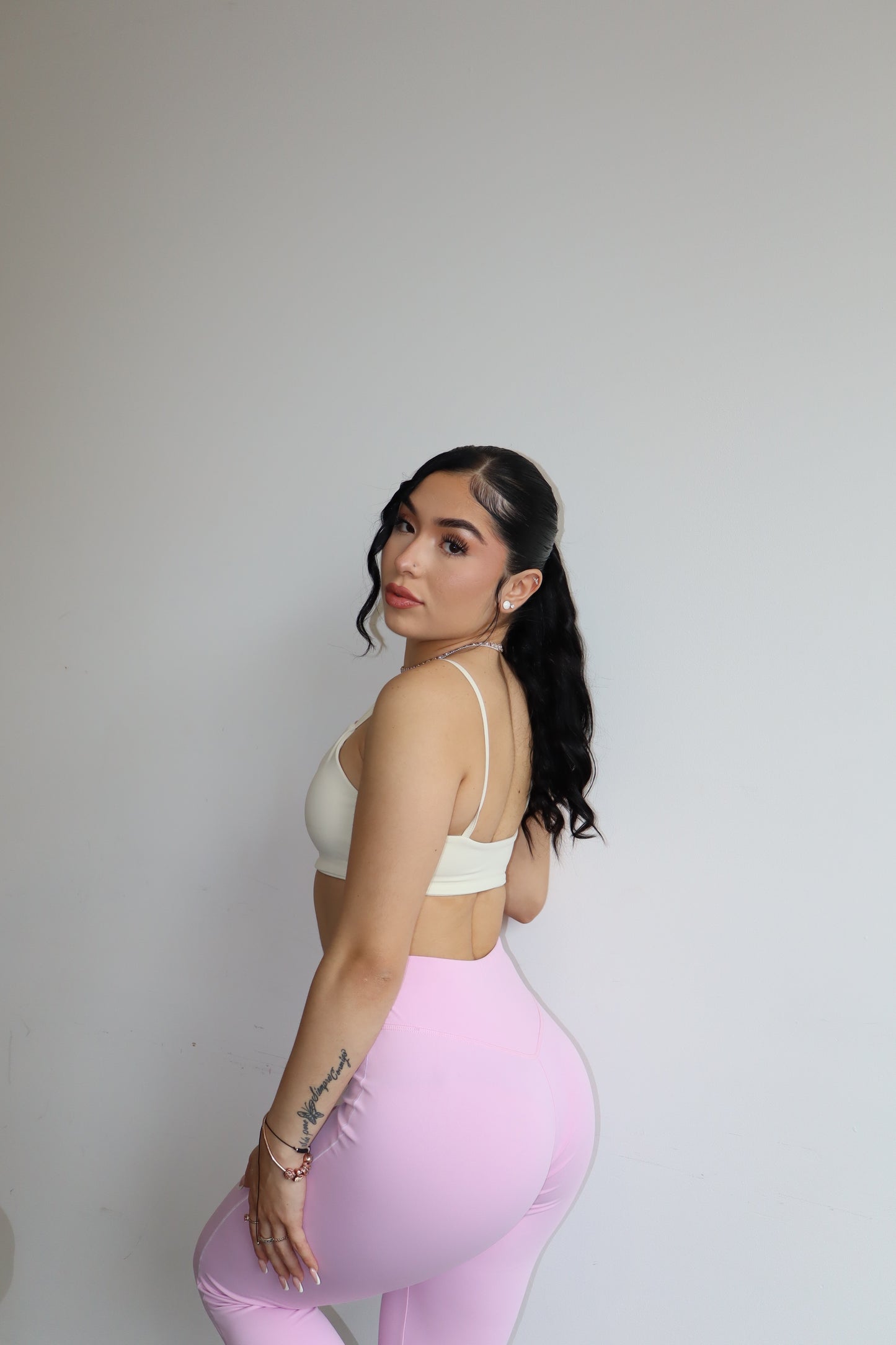 Cream Sports Bra