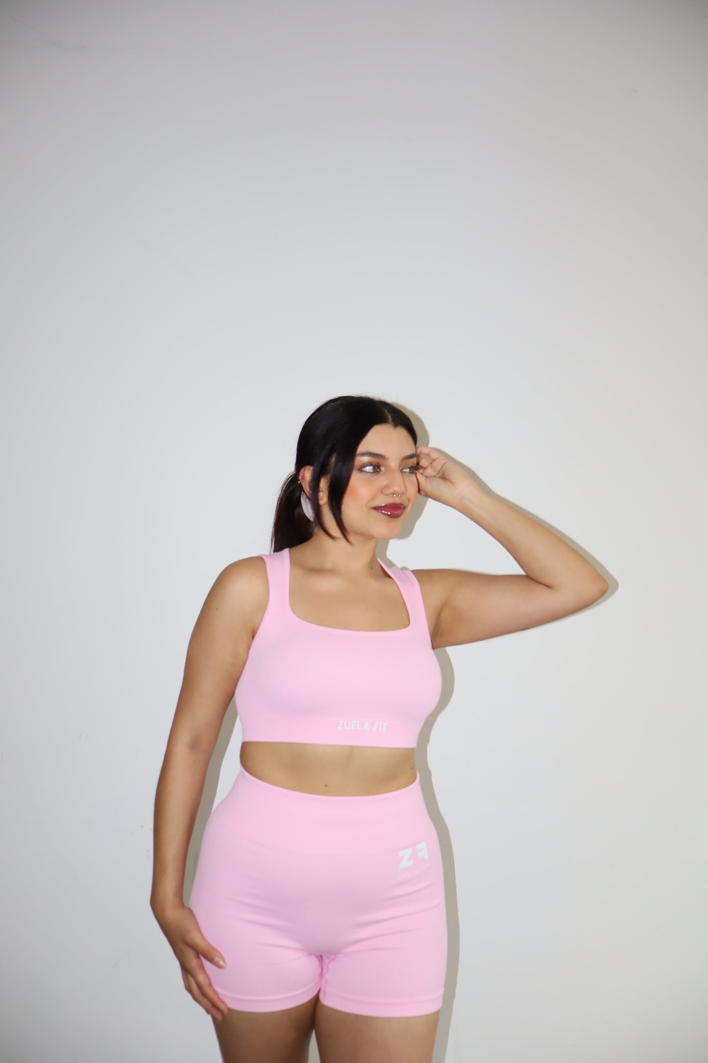 Pink Squared Sports Bra