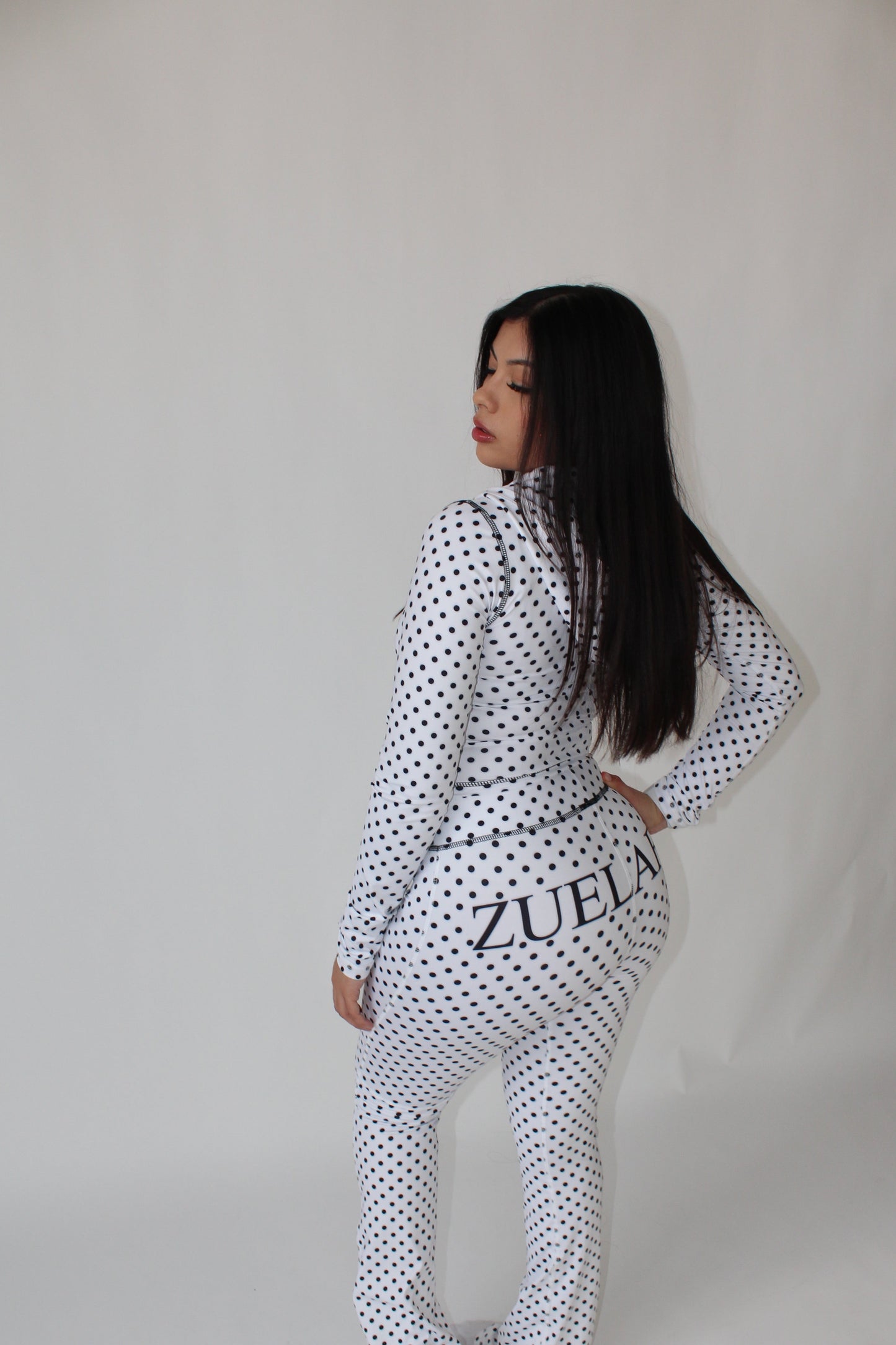 White Polka Dot Leggings