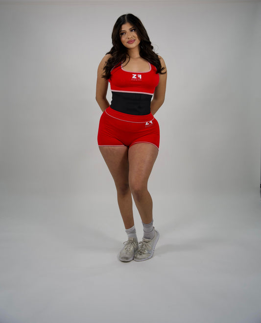 Red Highlighted Sports Bra